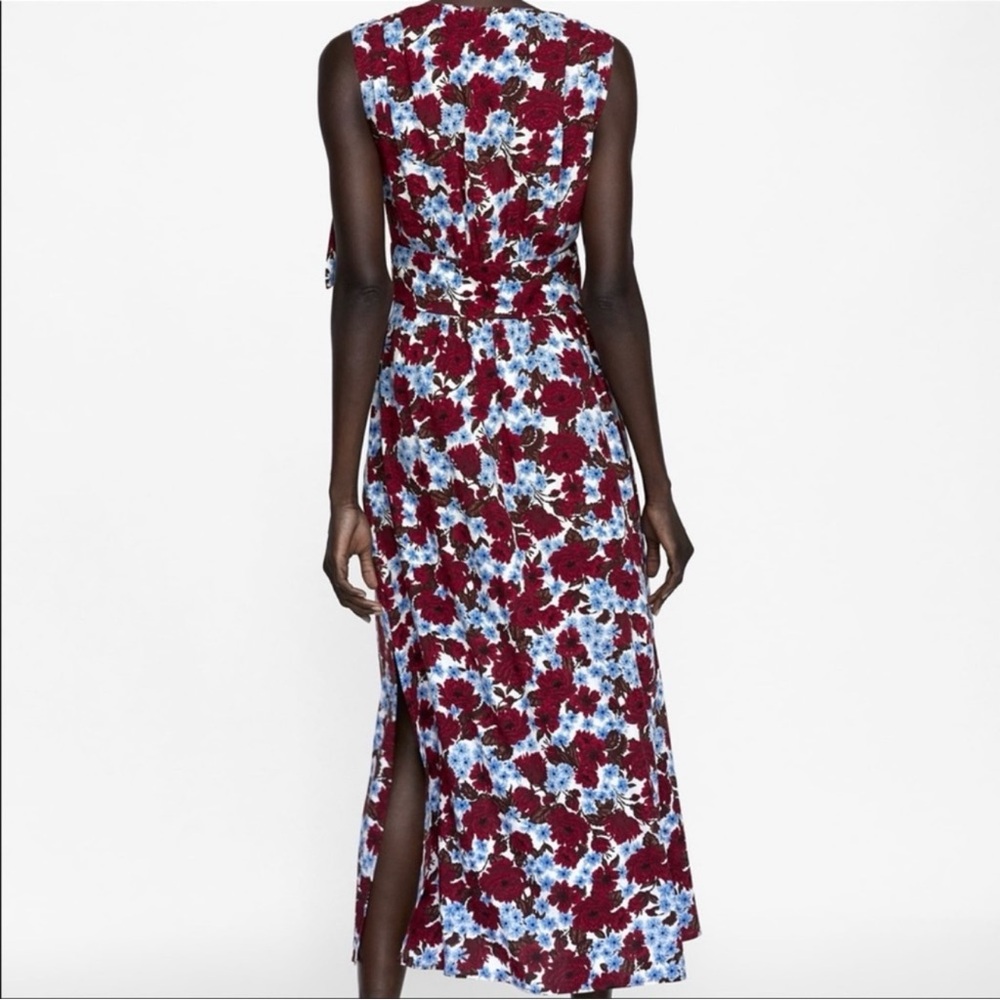 Zara Basic Button Down Sleeveless Shoulder Tie Fl… - image 3